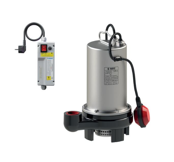 Sumak SDF15/1.5 - 1.5 Hp Paslanmaz Gövdeli Kirli Su Dalgıç Pompa