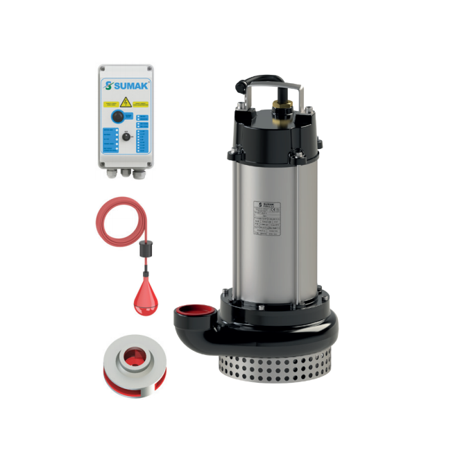 Sumak SDT 40/2 Y- 4 Hp Paslanmaz Gövdeli Kirli Su Dalgıç Pompa 380v