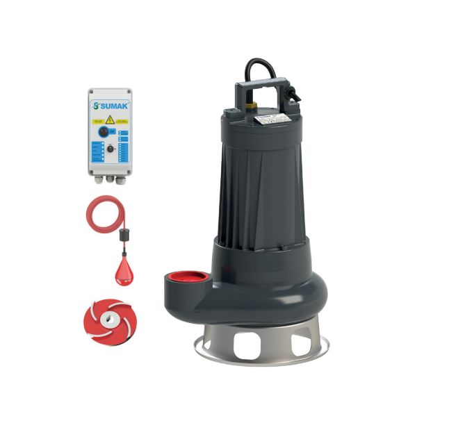 Sumak SDTV30/2.5 - 3 Hp  Vortex Çarklı Atık Su Dalgıç Pompa