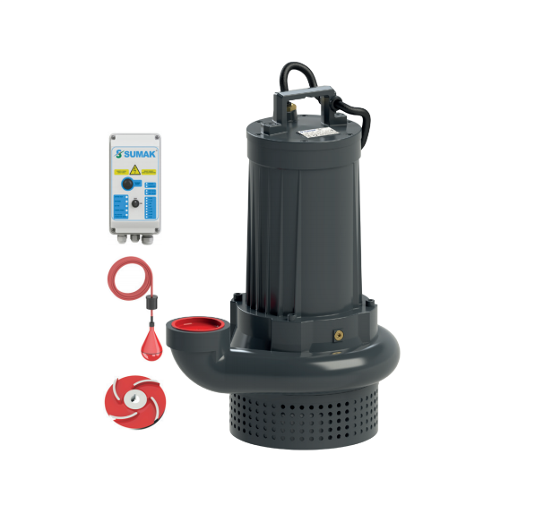 Sumak SDTV40/3 - 4 Hp  Vortex Çarklı Atık Su Dalgıç Pompa