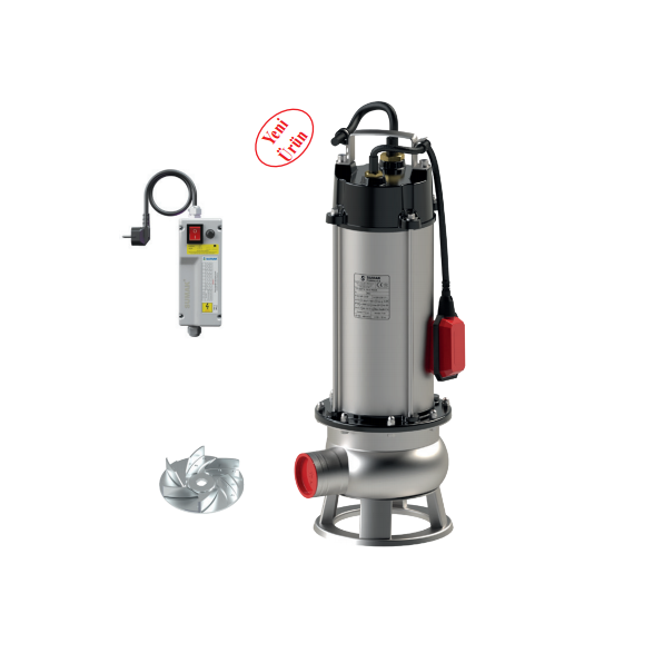Sumak SDFV 30/2 İNOX - 3 Hp 220v Paslanmaz Gövdeli Atık Su Dalgıç Pompa