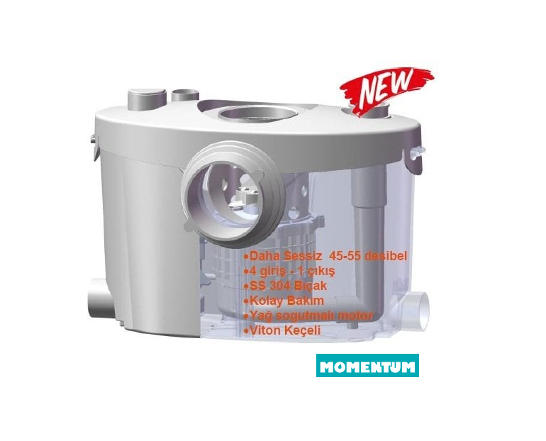 Momentum H400-S - 400W  Atık Su Wc Öğütücü 1 Wc + 4 Ünite