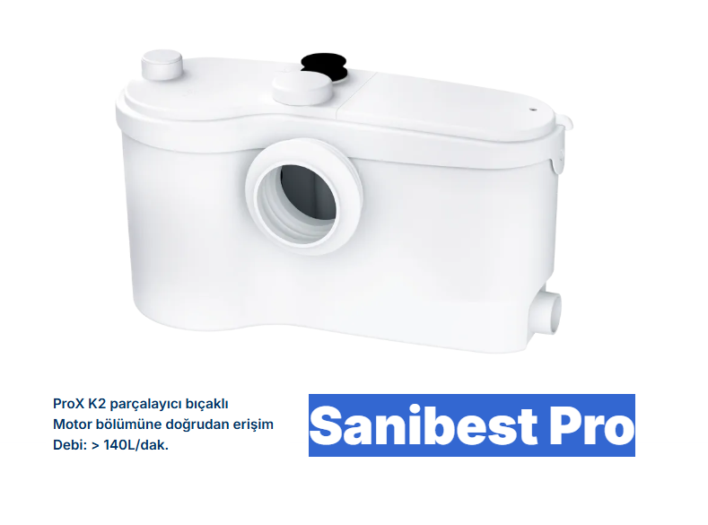 SFA Sanibest pro - Foseptik Tahliye Cihazı 1Wc + 3 Ünite  (Wc Öğütücü) 18Lt
