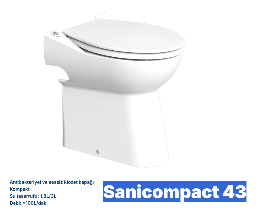 SFA Sanicompact 43 - Klozet Tip Wc Öğütücü