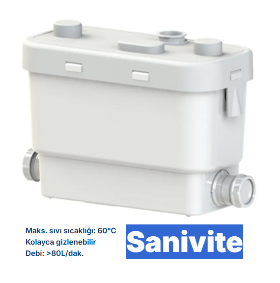 SFA Sanivite - Tezgah Altı Atık Su Tahliye Pompası ( 4 Ünite ) 12 Lt