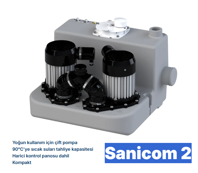 SFA Sanicom 2 - Çift Pompalı Atık Su Tahliye Cihazı  2 / Ünite  34 Lt