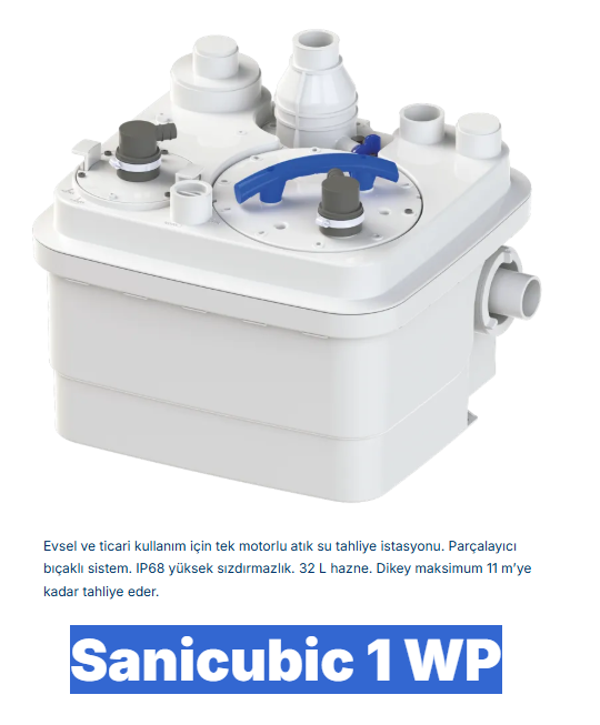 SFA Sanicubic 1 WP - Atık Su Tahliye İstasyonu  32 Lt